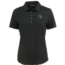 Polos^New York Jets Women's Cutter & Buck Black Helmet Coastline Epic Comfort Eco Recycled Polo