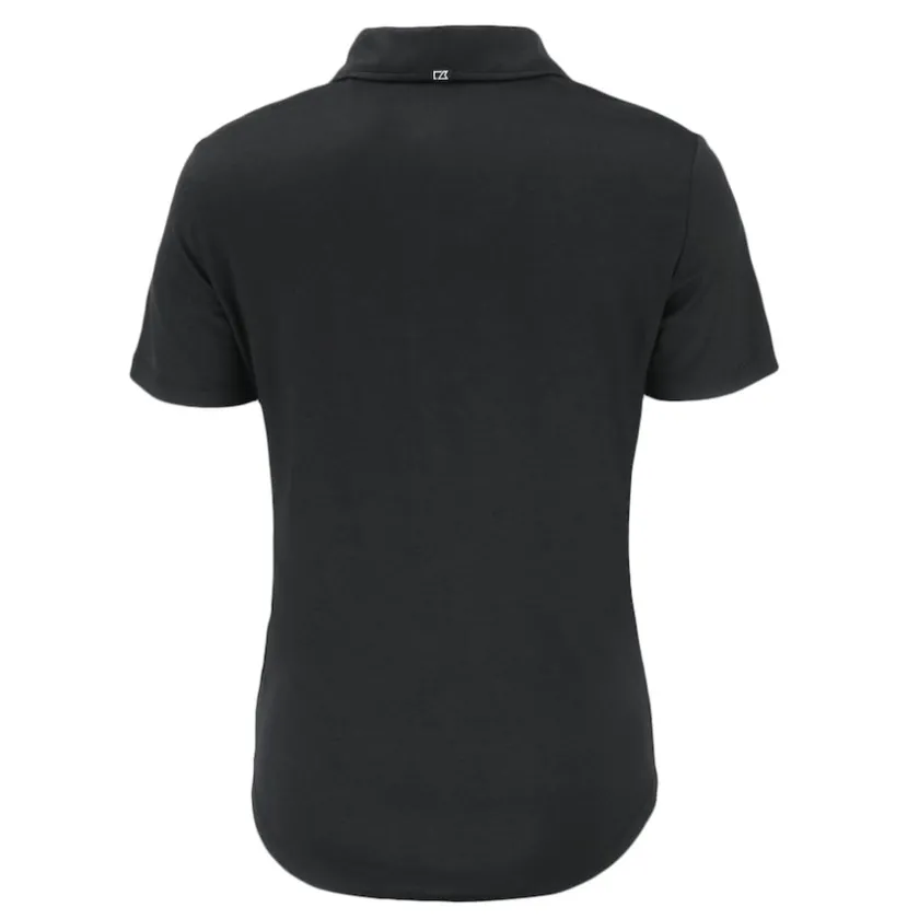 Polos^New York Jets Women's Cutter & Buck Black Primary Logo Coastline Epic Comfort Eco Recycled Polo