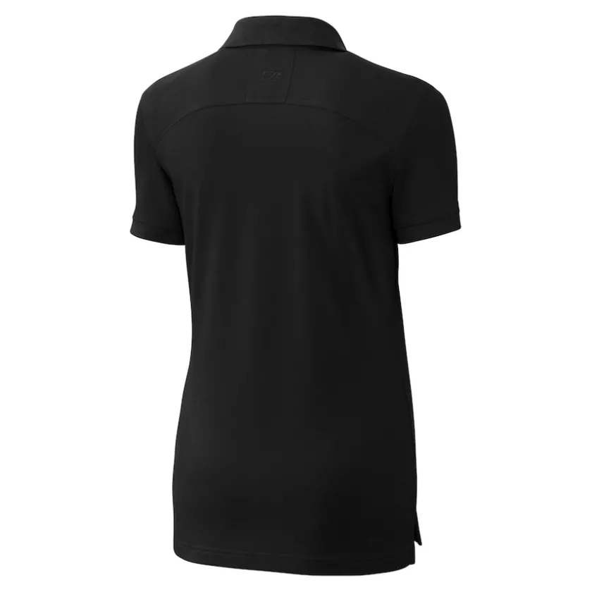 Polos^New York Jets Women's Cutter & Buck Black Primary Logo DryTec Advantage Tri-Blend Pique Polo