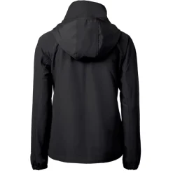 Jackets|Sweatshirts & Fleece^New York Jets Women's Cutter & Buck Black Primary Logo Charter Eco Recycled Half-Zip Hoodie Anorak Jacket