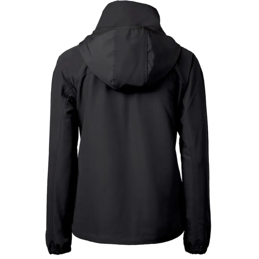 Jackets|Sweatshirts & Fleece^New York Jets Women's Cutter & Buck Black Primary Logo Charter Eco Recycled Half-Zip Hoodie Anorak Jacket