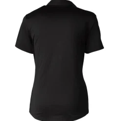 Polos^New York Jets Women's Cutter & Buck Black Prospect Textured Stretch Polo