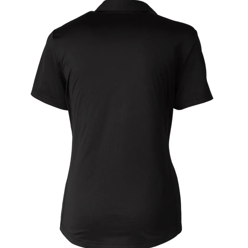 Polos^New York Jets Women's Cutter & Buck Black Prospect Textured Stretch Polo