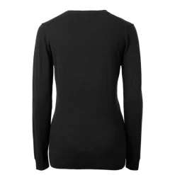 Sweaters & Dress Shirts|Sweaters^New York Jets Women's Cutter & Buck Black Throwback Logo Lakemont Tri-Blend V-Neck Sweater