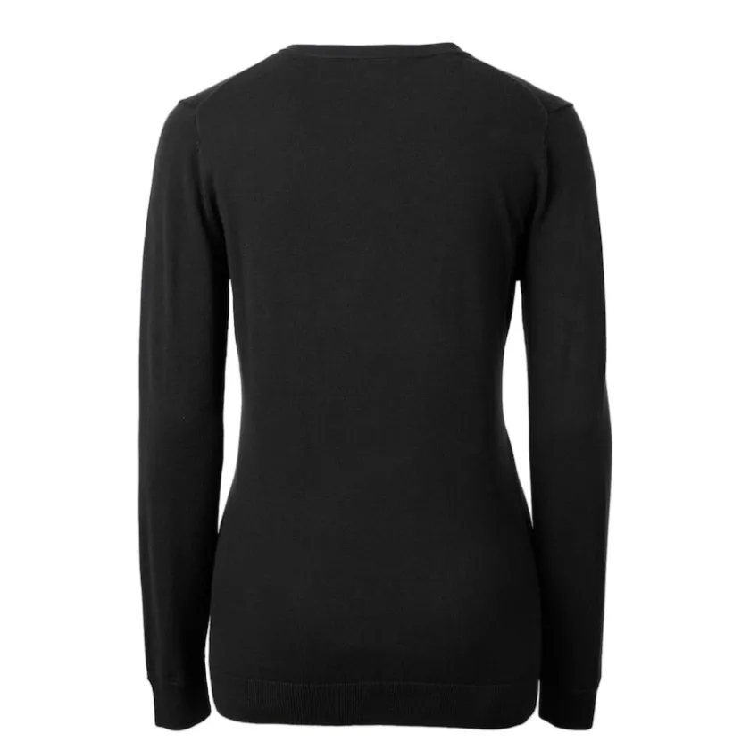 Sweaters & Dress Shirts|Sweaters^New York Jets Women's Cutter & Buck Black Throwback Logo Lakemont Tri-Blend V-Neck Sweater