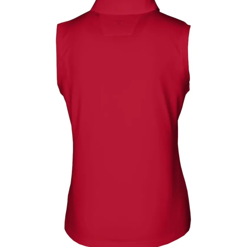 Polos^New York Jets Women's Cutter & Buck Cardinal Forge DryTec Stretch Sleeveless Polo