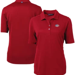 Polos^New York Jets Women's Cutter & Buck Cardinal Virtue Eco Pique Recycled Polo