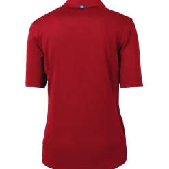 Polos^New York Jets Women's Cutter & Buck Cardinal Virtue Eco Pique Recycled Polo