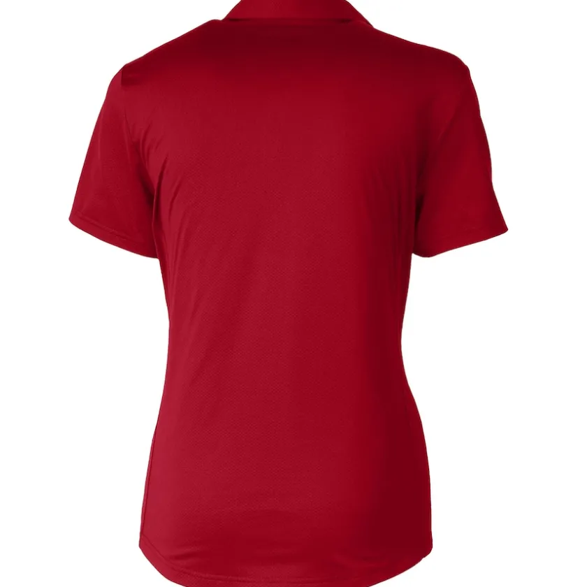 Polos^New York Jets Women's Cutter & Buck Cardinal Americana Prospect Textured Stretch Polo