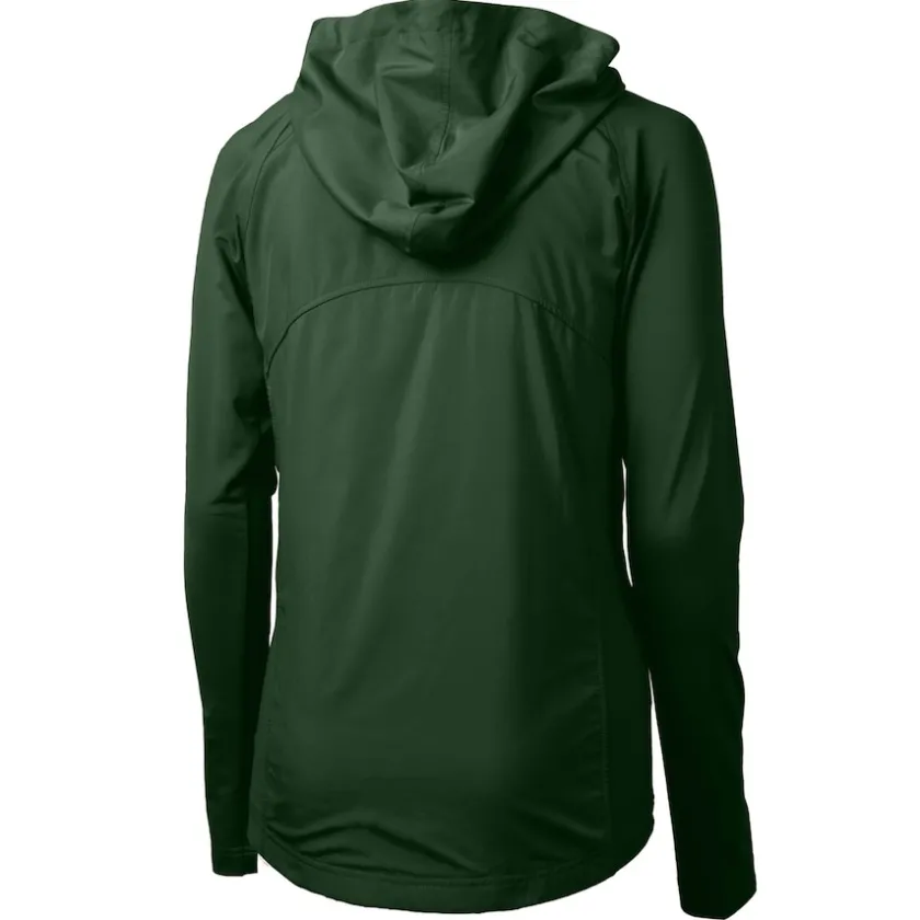 Jackets^New York Jets Women's Cutter & Buck Green Adapt Eco Knit Stretch Hybrid Full-Zip Jacket
