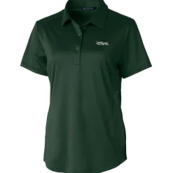 Polos^New York Jets Women's Cutter & Buck Green Throwback Logo Prospect Textured Stretch Polo
