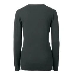 Sweaters & Dress Shirts|Sweaters^New York Jets Women's Cutter & Buck Heather Charcoal Throwback Logo Lakemont Tri-Blend V-Neck Sweater