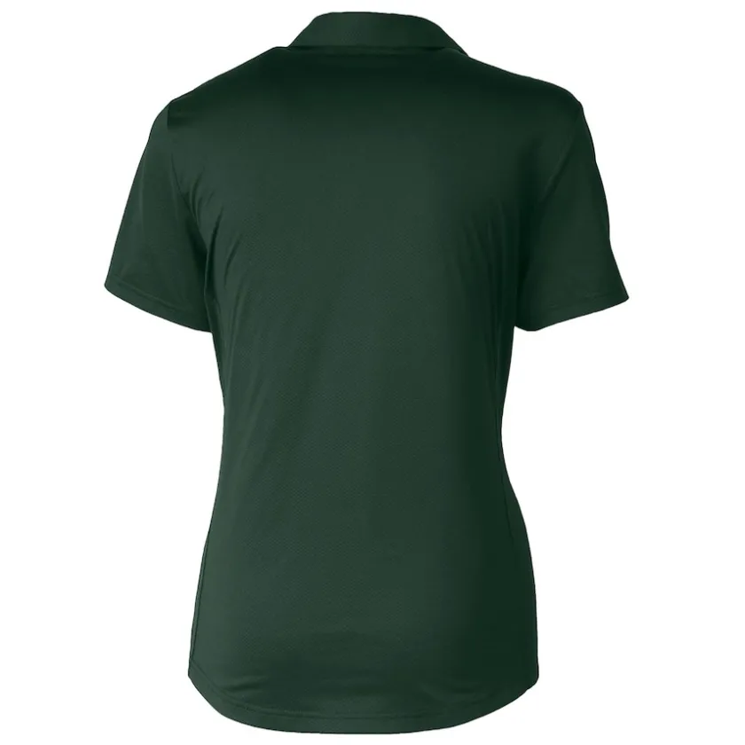 Polos^New York Jets Women's Cutter & Buck Hunter Green Primary Logo Prospect Eco Textured Stretch Recycled Polo