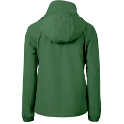 Jackets^New York Jets Women's Cutter & Buck Hunter Green Primary Logo Charter Eco Recycled Full-Zip Jacket