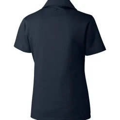 Polos^New York Jets Women's Cutter & Buck Navy Genre DryTec Textured Polo