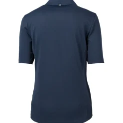 Polos^New York Jets Women's Cutter & Buck Navy Virtue Eco Pique Recycled Polo