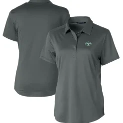 Polos^New York Jets Women's Cutter & Buck Steel Prospect Textured Stretch Polo