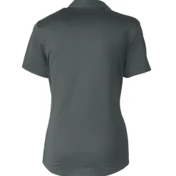 Polos^New York Jets Women's Cutter & Buck Steel Prospect Textured Stretch Polo