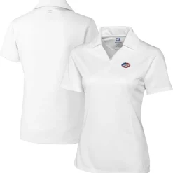 Polos^New York Jets Women's Cutter & Buck White Genre DryTec Textured Polo