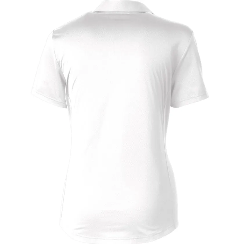 Polos^New York Jets Women's Cutter & Buck White Throwback Logo Prospect Textured Stretch Polo