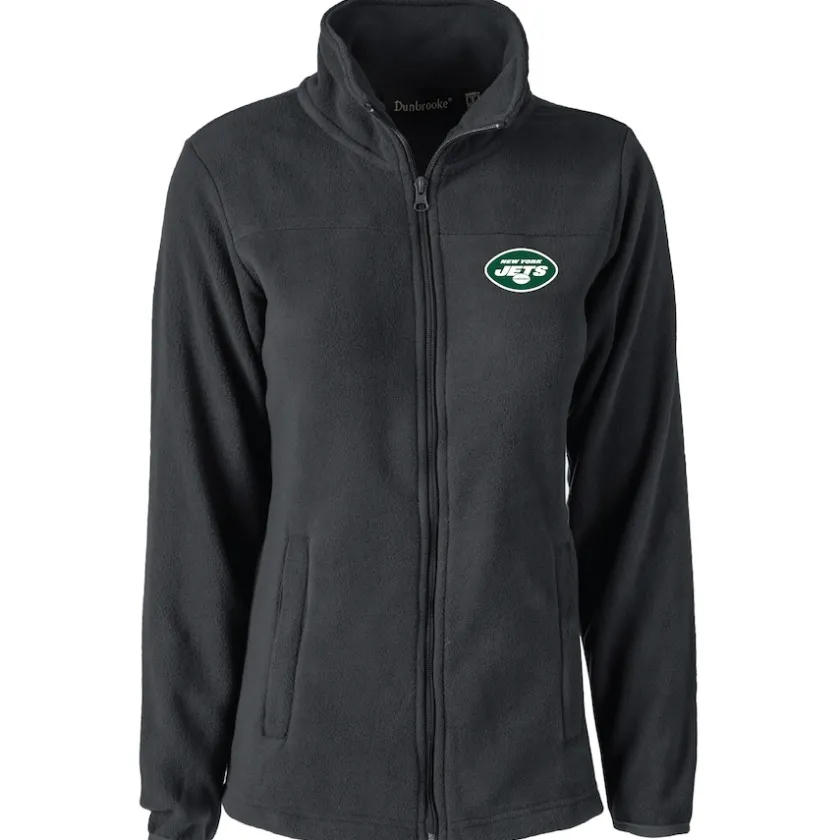 Jackets^New York Jets Women's Dunbrooke Black Hayden Polar Fleece Full-Zip Jacket