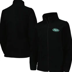 Jackets^New York Jets Women's Dunbrooke Black Hayden Polar Fleece Full-Zip Jacket