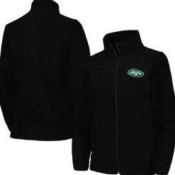 Jackets^New York Jets Women's Dunbrooke Black Hayden Polar Fleece Full-Zip Jacket
