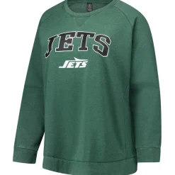 Sweatshirts & Fleece|Women^New York Jets Women's Fanatics Heather Green Acid Wash Raglan Pullover Sweatshirt