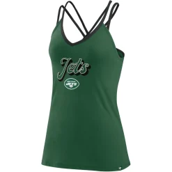 T-Shirts|Women^New York Jets Women's Fanatics Green Go For It Strappy Crossback Tank Top