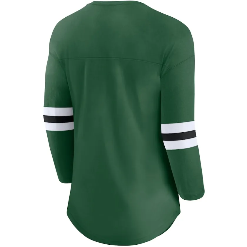 T-Shirts|Women^New York Jets Women's Fanatics Green First Team Arch Logo 3/4 Sleeve T-Shirt