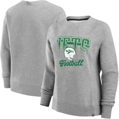 Sweatshirts & Fleece|Women^New York Jets Women's Fanatics Heather Gray Hit Hard Fleece Pullover Sweatshirt