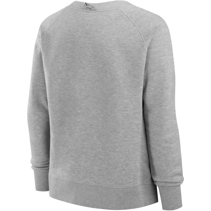 Sweatshirts & Fleece|Women^New York Jets Women's Fanatics Heather Gray Hit Hard Fleece Pullover Sweatshirt