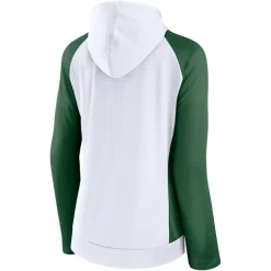 Jackets|Sweatshirts & Fleece^New York Jets Women's Fanatics White/Green End Around Lightweight Raglan Full-Zip Hoodie Jacket