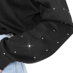 Jackets^New York Jets Women's Gameday Couture Black Like A Star Scrunch Waist Pullover Hoodie