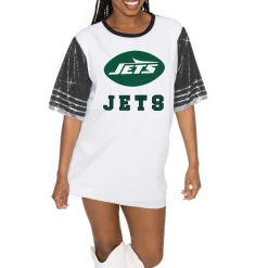 Dresses & Skirts^New York Jets Women's Gameday Couture White/Black Bling It Full Sequin Jersey Dress