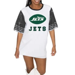 Dresses & Skirts^New York Jets Women's Gameday Couture White/Black Bling It Full Sequin Jersey Dress