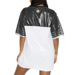 Dresses & Skirts^New York Jets Women's Gameday Couture White/Black Bling It Full Sequin Jersey Dress