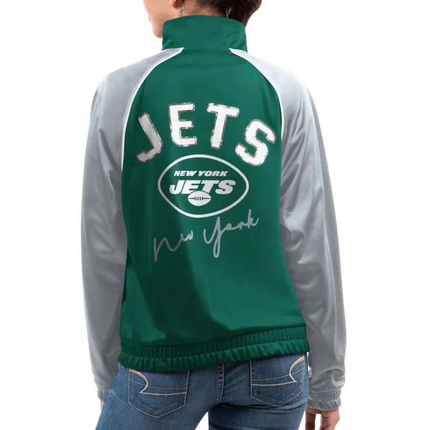 Jackets^New York Jets Women's G-III 4Her By Carl Banks Green Showup Fashion Dolman Full-Zip Track Jacket