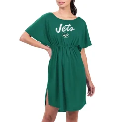 Swimsuits^New York Jets Women's G-III 4Her By Carl Banks Green Versus Swim Cover-Up