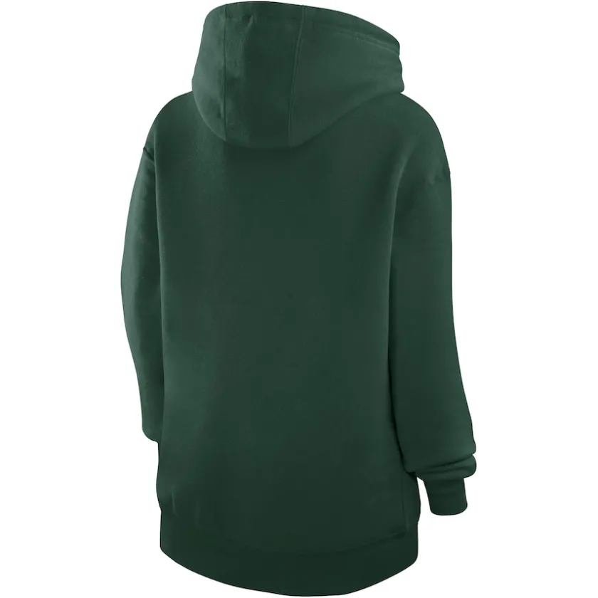 Jackets^New York Jets Women's G-III 4Her By Carl Banks Green Heart Fleece Tri-Blend Pullover Hoodie