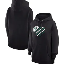 Jackets^New York Jets Women's G-III 4Her By Carl Banks Black Heart Fleece Tri-Blend Pullover Hoodie