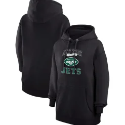 Jackets^New York Jets Women's G-III 4Her By Carl Banks Black Team Tri-Blend Fleece Pullover Hoodie