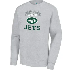 Jackets|Sweatshirts & Fleece^New York Jets Women's G-III 4Her By Carl Banks Heather Gray Team Tri-Blend Fleece Pullover Sweatshirt