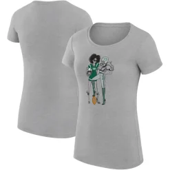 Jackets^New York Jets Women's G-III 4Her By Carl Banks Heather Gray Football Girls Fitted T-Shirt