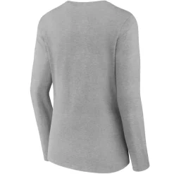 Long Sleeved^New York Jets Women's Gray Secondary Logo Long Sleeve V-Neck T-Shirt