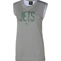 Tank Tops^New York Jets Women's Gray No Sweat Tank Top