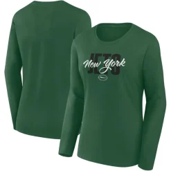 T-Shirts|Women^New York Jets Women's Green Grip Long Sleeve T-Shirt