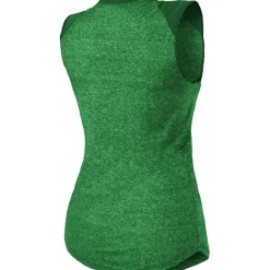 Tank Tops^New York Jets Women's Majestic Threads Kelly Green Retro Tri-Blend Raglan Muscle Tank Top
