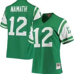 Jerseys|Women^New York Jets Women's Mitchell & Ness Joe Namath Green 1969 Legacy Replica Jersey