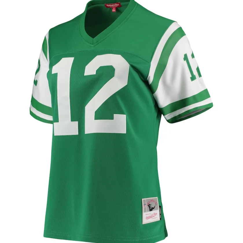 Jerseys|Women^New York Jets Women's Mitchell & Ness Joe Namath Green 1969 Legacy Replica Jersey